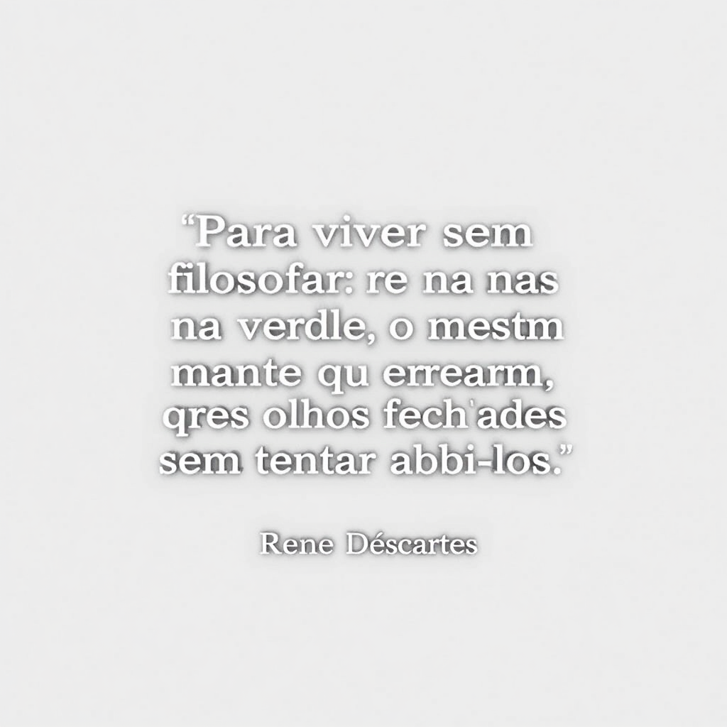 Reflexão Filosófica Diária: 08 de Junho de 2025 1 René Descartes - Citação
